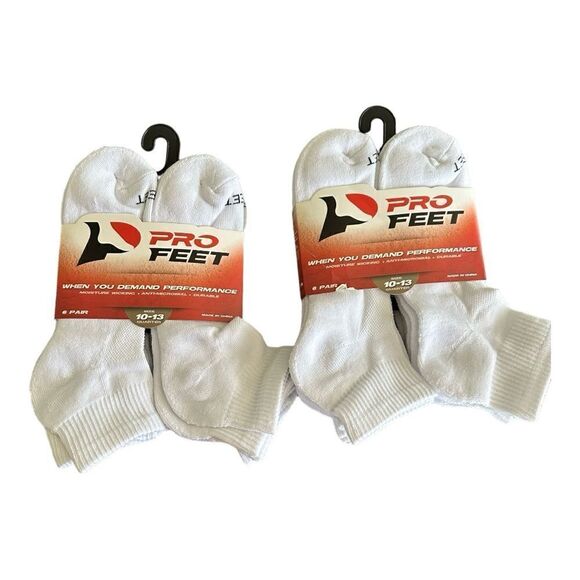 Pro Feet Quarter Size Men’s Crew Socks Size 10 - 13 - Picture 1 of 4